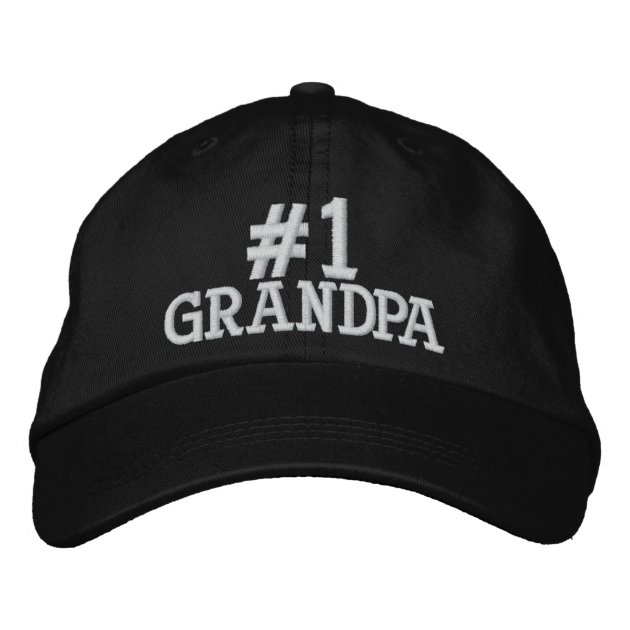 1 Number One Grandpa Embroidered Cap 