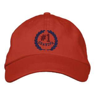 #1 Number One Grandpa Embroidered Cap