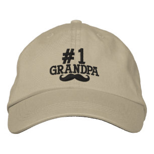 #1 Number One Grandpa Embroidered Cap