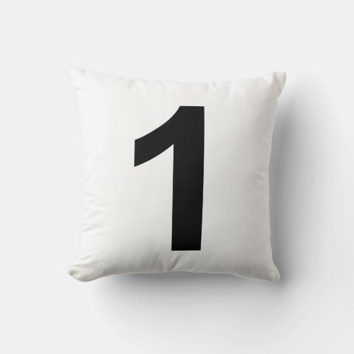 1	number one throw pillow