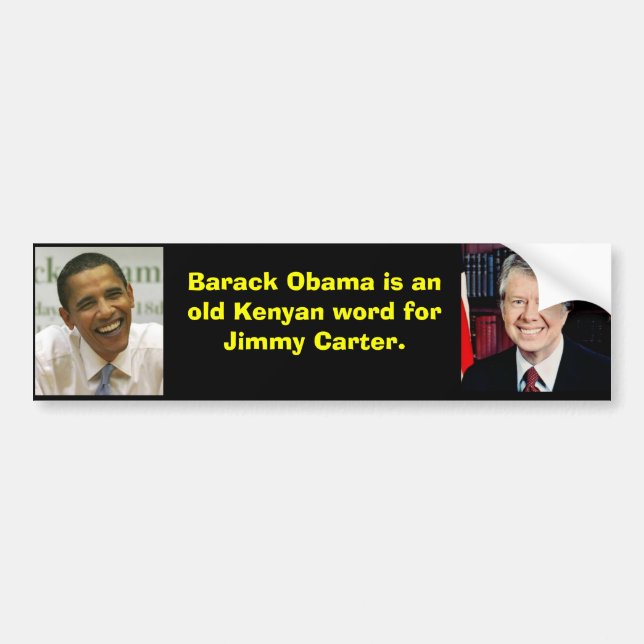 1, obama, Barack Obama is an old Kenyan word fo... Bumper Sticker (Front)