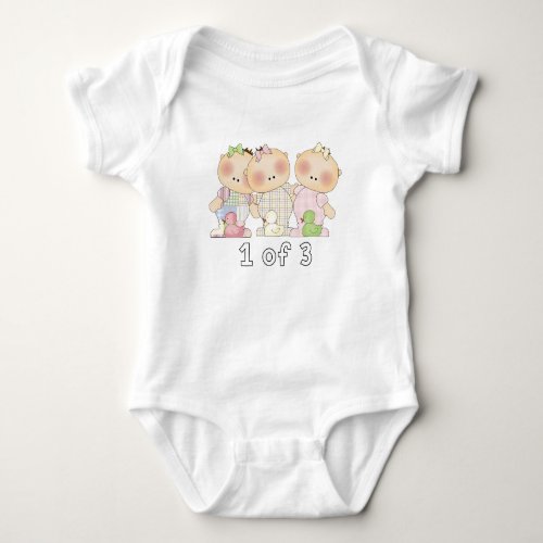 1 of 3 Triplet Cuties Baby Bodysuit