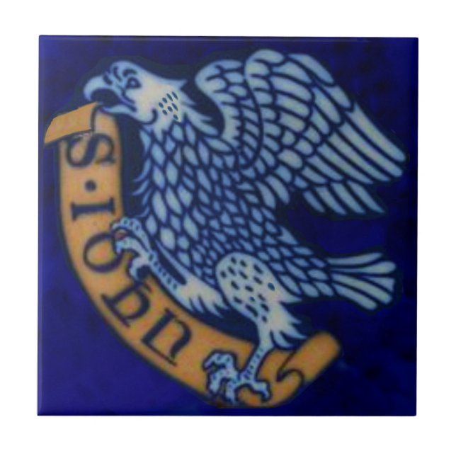 1 of 4 Evangelist St John Eagle Repro Gothic Style Ceramic Tile (Front)