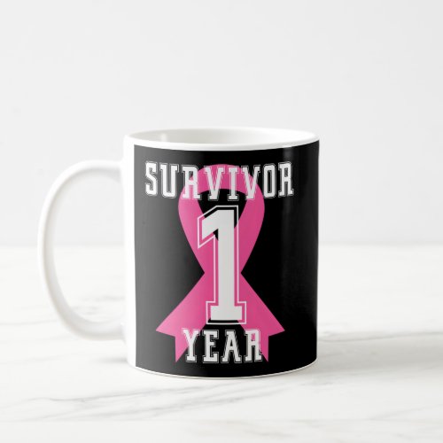 1 One Year Free Survivor Breast Cancer Awareness K Coffee Mug