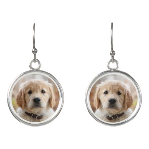 1 or 2 Custom Pet Photo Decorative or Memorial  Earrings