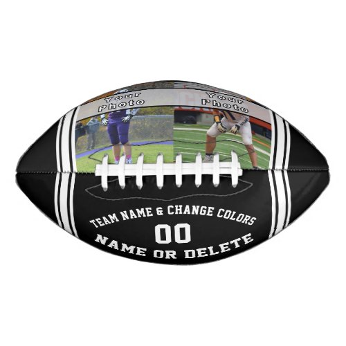 1 or 2 PHOTO Personalized Football Change COLORS