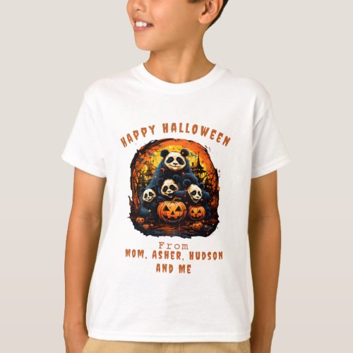 1 Parent 3 Kids _ Halloween Kids T_Shirt