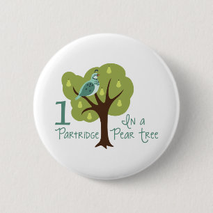 1 Partridge In Pear Tree Button
