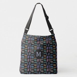 “# 1” Pattern custom monogram bags