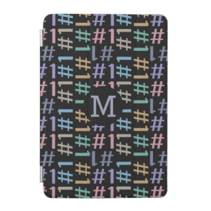 “# 1” Pattern custom monogram device covers
