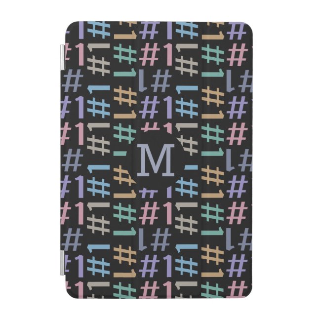 “# 1” Pattern custom monogram device covers (Front)