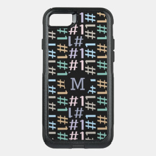 “# 1” Pattern custom monogram phone cases