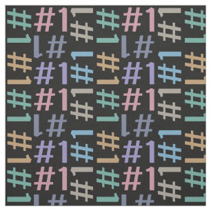 “# 1” Pattern fabric