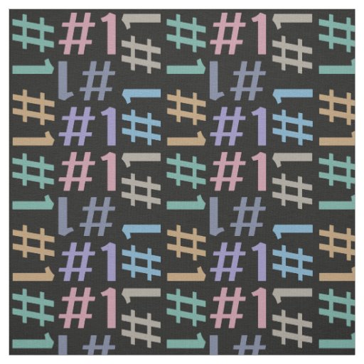 “# 1” Pattern fabric
