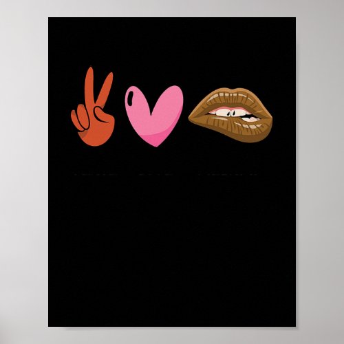 1 Peace Love Melanin Black Women Pride Afro Africa Poster