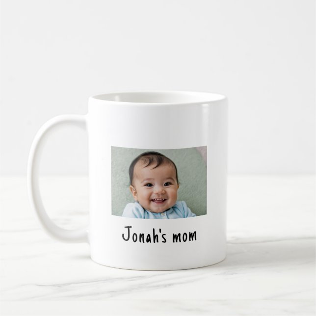 1 Personalized Baby Photo Coffee Mug 11 oz - 15 oz (Left)