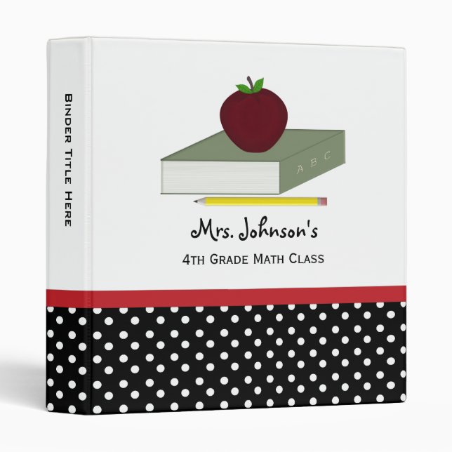 1" Personalized Personalized: Teachers Binder (Front/Spine)