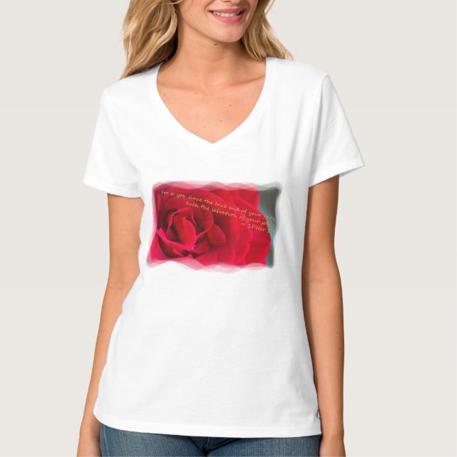 1 Peter 1:9 T-Shirt (Front)