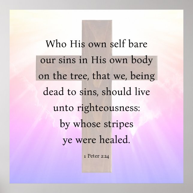 1 Peter 2:24  Poster (Front)