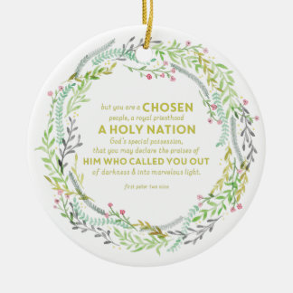 1 Peter 2:9 Ceramic Ornament