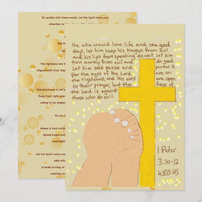 1 Peter 3:10–12 Scripture Card — Seek Peace (Front/Back)