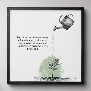 1 Peter 4:10 Bible Verse Christian Faith Wall Art Peel And Stick Photo Tile