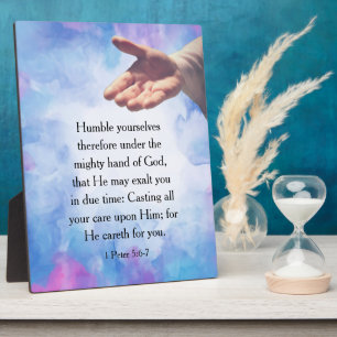 1 Peter 5:6-7  Plaque