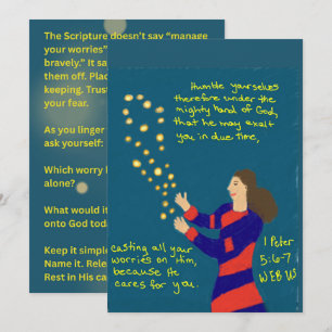 1 Peter 5:6–7 Scripture Card — Cast Your Worries