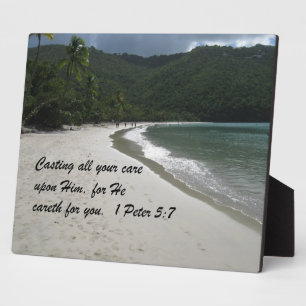 1 Peter 5:7 Casting all your care upon Him... Plaque