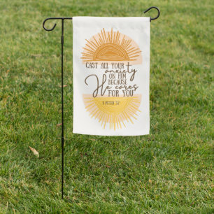 1 Peter 5:7 Garden Flag