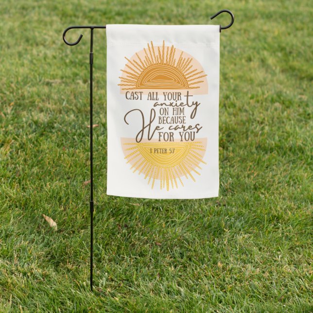 1 Peter 5:7 Garden Flag (In SItu)