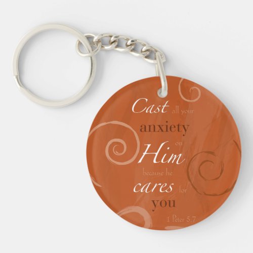 1 Peter 57 Keychain