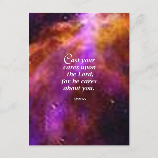 1 Peter 5:7 Postcard (Front)