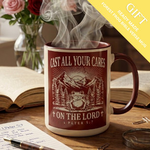 1 Peter 5:7 Rising Sun Frog and Toad Mountains Abs Mug