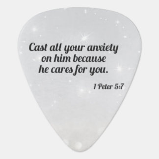 1 Peter 5:7 Standard Guitar Pick