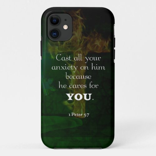 1 Peter 57 Uplifting Bible Verses Quote iPhone 11 Case