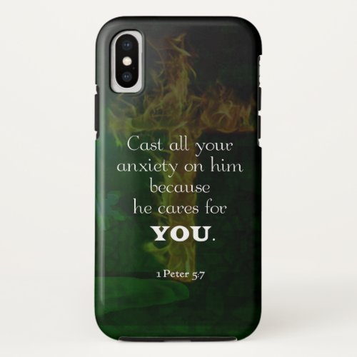 1 Peter 57 Uplifting Bible Verses Quote iPhone X Case