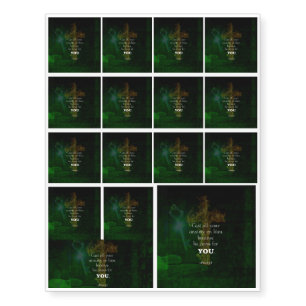 1 Peter 5:7 Uplifting Bible Verses Quote Temporary Tattoos