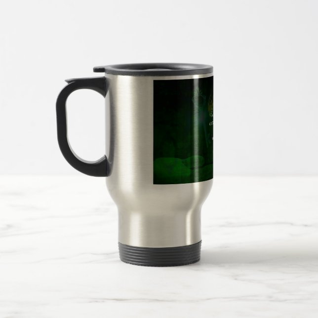1 Peter 5:7 Uplifting Bible Verses Quote Travel Mug (Left)