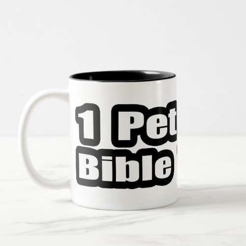1 Peter KJV Bible Verses Text Two_Tone Coffee Mug