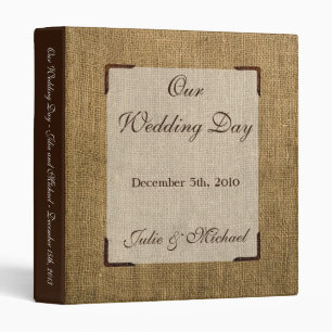 1" Photo Binder Scrapbook Horse Shoes on Burlap