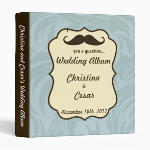 1" Photo Binder Scrapbook I Mustache You a Questio