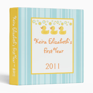 1" Photo Binder Scrapbook Rubber Ducky Bubbles