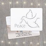 1 Photo Bird of Peace Modern Minimalist Dove White Holiday Card<br><div class="desc">Wish family and friends the gift of peace for the holidays and share a favorite photo with this stylish white and grey card. All text on this template is easy to customize, including on front. As an option, change "Peace" to another language. Wording inside card can include any message, such...</div>