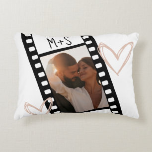 1 Photo Couples Filmstrip Boyfriend Girlfriend Accent Pillow