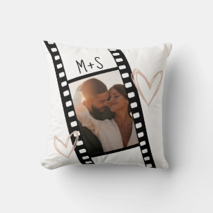 1 Photo Couples Filmstrip Boyfriend Girlfriend Throw Pillow