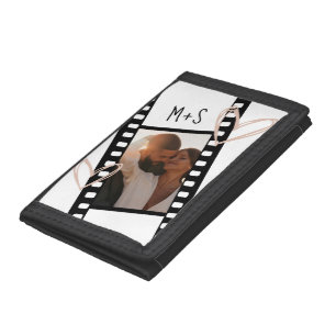 1 Photo Couples Filmstrip Boyfriend Girlfriend Tri-fold Wallet