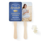 1 Photo Graduation Elegant Brushed Blue Gold White