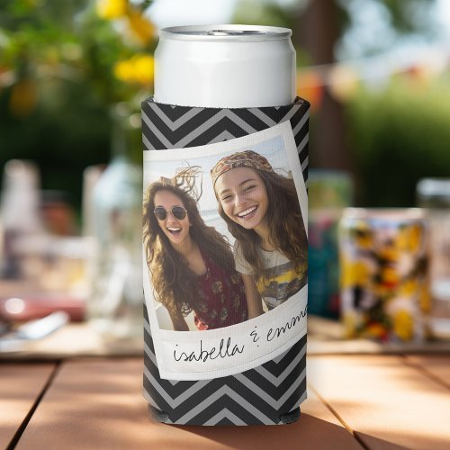 1 Photo _ Hipster Square Instagram Friend Photo Seltzer Can Cooler