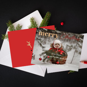 1 Photo Modern Merry Christmas Dear Santa Good-ish Holiday Card
